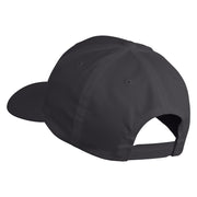 Number 7 Patched Retro Cotton Blend Snapback Cap - Charcoal OSFM