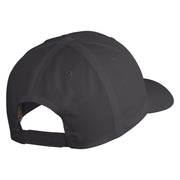 Number 7 Patched Retro Cotton Blend Snapback Cap - Charcoal OSFM