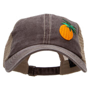 Pineapple Iron on Fruit Patched Pigment Dyed Mesh Cap