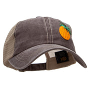 Pineapple Iron on Fruit Patched Pigment Dyed Mesh Cap