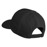 Number 7 Patched Retro Cotton Blend Snapback Cap - Black OSFM
