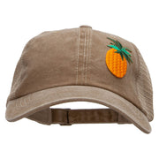 Pineapple Iron on Fruit Patched Pigment Dyed Mesh Cap