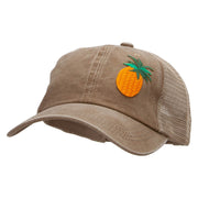 Pineapple Iron on Fruit Patched Pigment Dyed Mesh Cap