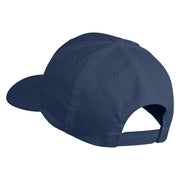 Number 7 Patched Retro Cotton Blend Snapback Cap - Navy OSFM
