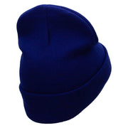 Film Roll Embroidered 12 Inch Long Knitted Beanie - Royal OSFM