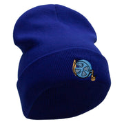 Film Roll Embroidered 12 Inch Long Knitted Beanie - Royal OSFM