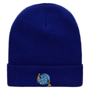 Film Roll Embroidered 12 Inch Long Knitted Beanie - Royal OSFM