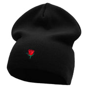 Mini Rose Logo Embroidered Short Beanie