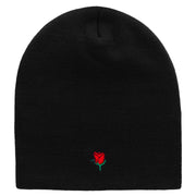 Mini Rose Logo Embroidered Short Beanie