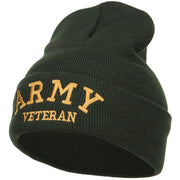 Army Veteran Letters Embroidered Long Beanie