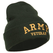 Army Veteran Letters Embroidered Long Beanie