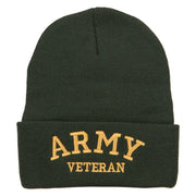 Army Veteran Letters Embroidered Long Beanie