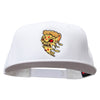 Angry Pizza Monstor Embroidered Prostyle Snapback - White OSFM