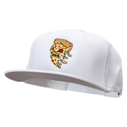 Angry Pizza Monstor Embroidered Prostyle Snapback - White OSFM