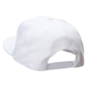 Angry Pizza Monstor Embroidered Prostyle Snapback - White OSFM