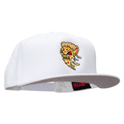 Angry Pizza Monstor Embroidered Prostyle Snapback - White OSFM