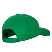 St. Patrick's Day Four Leaf Clover Embroidered Solid Cotton Low Cap