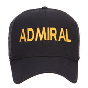 Admiral Military Embroidered Mesh Cap