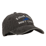 Kayak Hair Don't Care Embroidered Washed Cotton Twill Cap