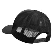 Licensed US Navy Embroidered Flexfit Mesh Trucker Cap - Black OSFM