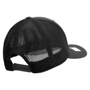 Licensed US Navy Embroidered Flexfit Mesh Trucker Cap - Black OSFM