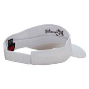 I Love Gymnastics Embroidered Cotton Twill Sun Visor - White OSFM