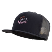 You're Berry Special Embroidered 5 Panel Mesh Trucker Snapback Cap - Black OSFM