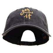 You Nailed It Embroidered Cotton Twill Premium Pigment Dyed Cap - Black OSFM