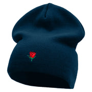 Mini Rose Logo Embroidered Short Beanie