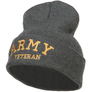 Army Veteran Letters Embroidered Long Beanie