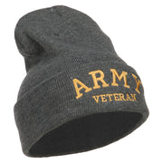 Army Veteran Letters Embroidered Long Beanie