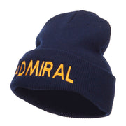 Admiral Military Embroidered Long Beanie