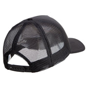 No.1 Grandpa Embroidered Summer Foam Mesh Trucker Cap - Black OSFM