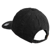 2nd Marine Division Veteran Embroidered Washed Solid Pigment Dyed Cotton Twill Brass Buckle Cap - Black OSFM
