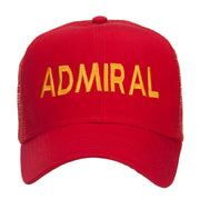 Admiral Military Embroidered Mesh Cap