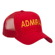 Admiral Military Embroidered Mesh Cap