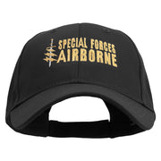 Special Forces Airborne Embroidered Low Profile Organic Cotton Cap - Black OSFM