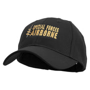 Special Forces Airborne Embroidered Low Profile Organic Cotton Cap - Black OSFM