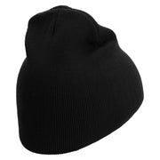 Stocks Embroidered 8 Inch Short Beanie - Black OSFM