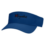 I Love Gymnastics Embroidered Cotton Twill Sun Visor - Royal OSFM