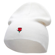 Mini Rose Logo Embroidered Short Beanie