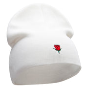 Mini Rose Logo Embroidered Short Beanie