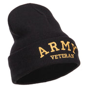 Army Veteran Letters Embroidered Long Beanie