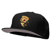 Angry Pizza Monstor Embroidered Prostyle Snapback - Black OSFM