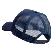 No.1 Grandpa Embroidered Summer Foam Mesh Trucker Cap - Navy OSFM