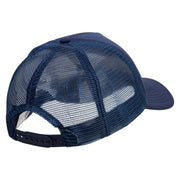 No.1 Grandpa Embroidered Summer Foam Mesh Trucker Cap - Navy OSFM