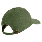 2nd Marine Division Veteran Embroidered Washed Solid Pigment Dyed Cotton Twill Brass Buckle Cap - Olive OSFM