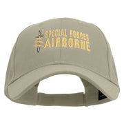 Special Forces Airborne Embroidered Low Profile Organic Cotton Cap - Olive OSFM