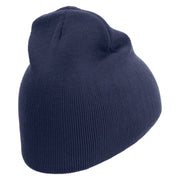 Stocks Embroidered 8 Inch Short Beanie - Navy OSFM