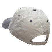 Crescent Moon With Flowers Embroidered Pigment Dyed Wash Cap